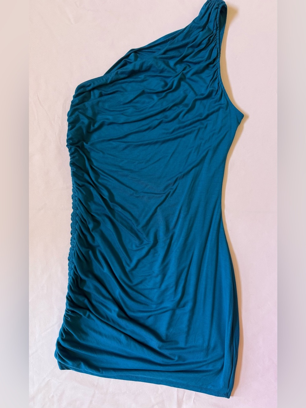 A New Day Teal One-Shoulder Dress
